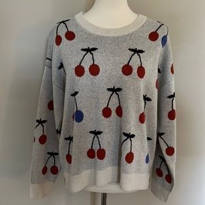 NWOT MADEWELL Cherry Sweater- Size M
